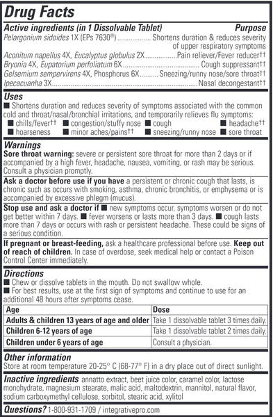 Integrative Therapeutics V Clear EPs 7630 Pelargonium-Alpha CF supplement facts