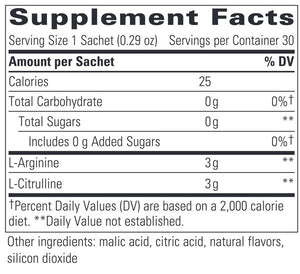 Integrative Therapeutics VASOPHIL 30 sachets supplement facts