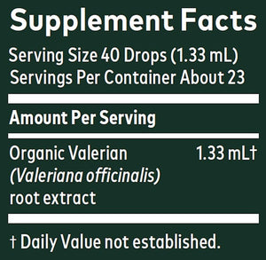 Valerian Root Officinalis Gaia Herbs Supplement Facts