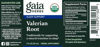 Valerian Root Officinalis Gaia Herbs