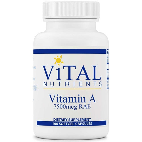 Vital Nutrients Vitamin A 7500mcg RAE - Maintains Healthy Skin and Mucus Membranes
