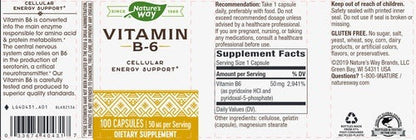 Vitamin B-6 50 mg Natures way