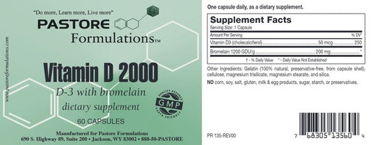 Vitamin D 2000 Pastore Formulations