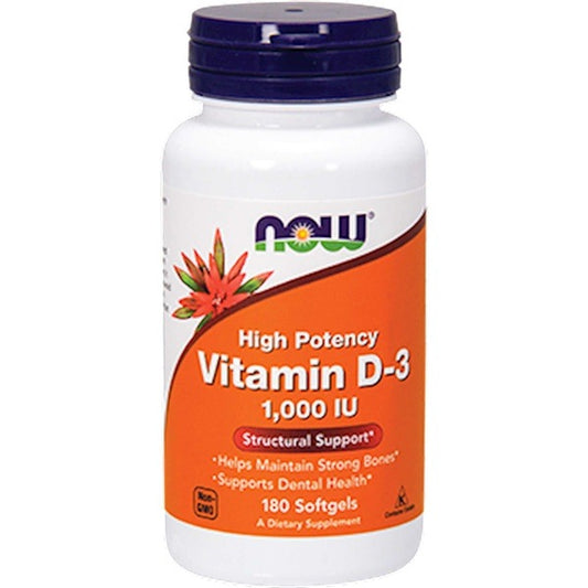 Vitamin D-3 1000 IU 180 softgels NOW