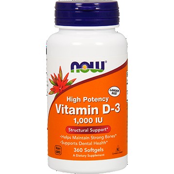 Vitamin D-3 1000 IU 360 softgels NOW