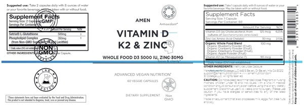 Vitamin D, K2 & Zinc Amen