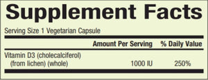 Vitamin D3 1000 IU Whole Earth and Sea - Natural Factors