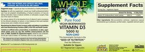 Vitamin D3 5000 IU Whole Earth and Sea - Natural Factors