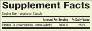 Vitamin D3 5000 IU Whole Earth and Sea - Natural Factors