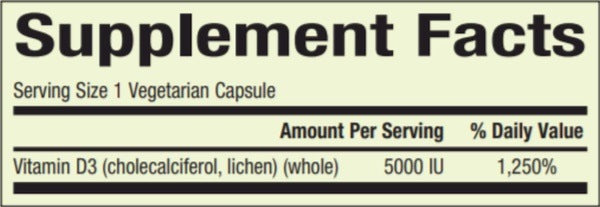 Vitamin D3 5000 IU Whole Earth and Sea - Natural Factors