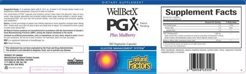 Benefits of WellBetX PGX - 180 Veg Capsules | Natural Factors | Supports blood sugar