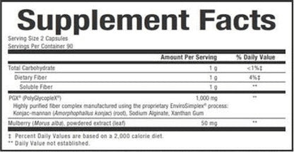 Ingredients of WellBetX PGX dietary supplement - PGX, sodium, potassium, Konjac-mannan