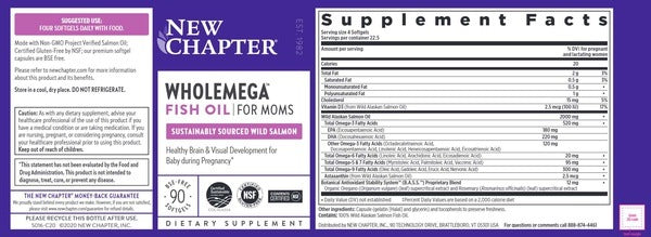 Benefits of Wholemega For Moms - 90 Softgels | New Chapter | healthy baby development