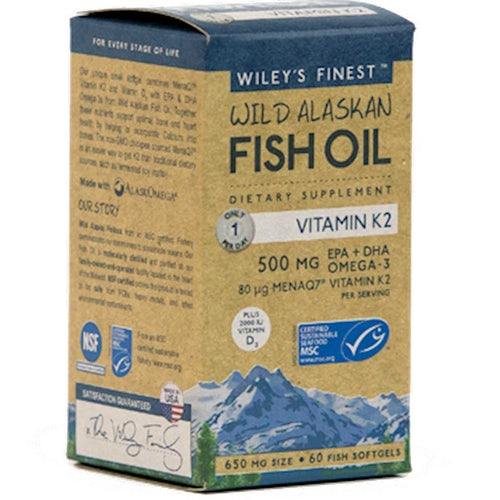 Wild Alaskan Fish Oil Vit K2 Wiley's Finest