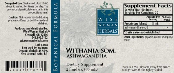 Withania somnifera ashwagandha Wise Woman Herbals