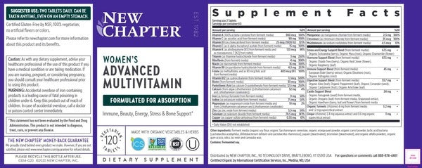 Benefits of Women's Advanced Multi - 120 Tabs | New Chapter |  Supports immune health