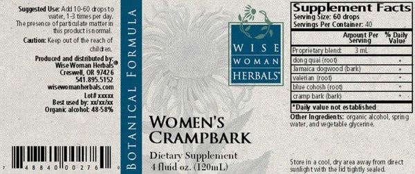 Women's Cramp bark Compound Wise Woman Herbals