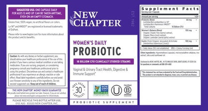 Benefits of Women's Daily Probiotic  - 30 Veg Caps| New Chapter | supports urinary tract health