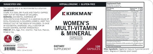 Women's MultiVitamin & Mineral Kirkman labs