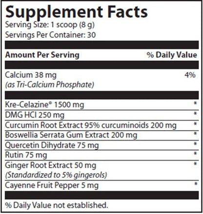 Ingredients of X Flame Dietary Supplement - Kre-Celazine, DMG HCl 