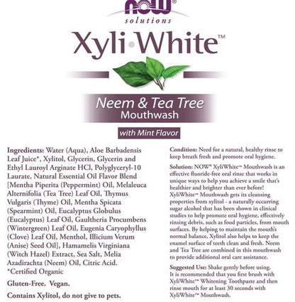 Xyliwhite Neem & Tea Tree Mouthwash NOW