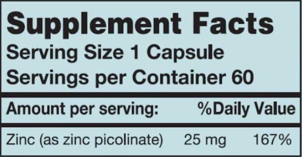 Zinc Picolinate 25 mg Karuna