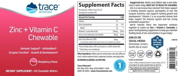 Zinc + Vitamin C Chews Trace Minerals Research